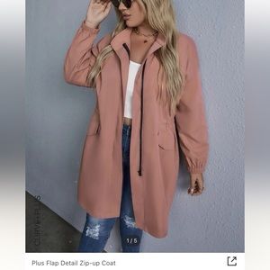 Pink zip up coat